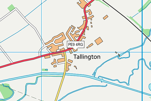 PE9 4RG map - OS VectorMap District (Ordnance Survey)