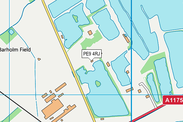 Tallington Lakes Leisure Park map (PE9 4RJ) - OS VectorMap District (Ordnance Survey)