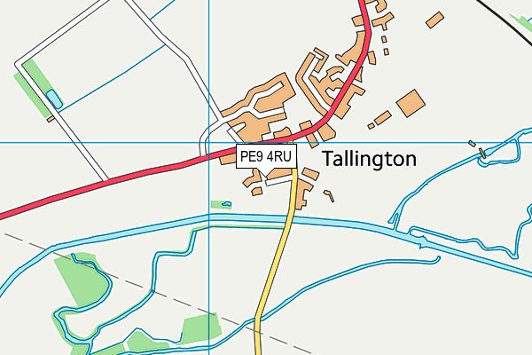 PE9 4RU map - OS VectorMap District (Ordnance Survey)