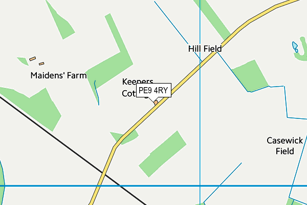 PE9 4RY map - OS VectorMap District (Ordnance Survey)