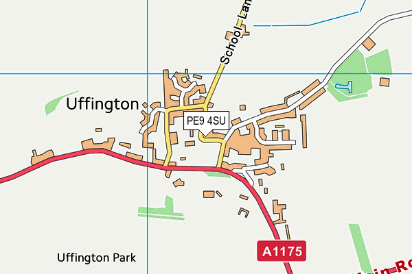 The Uffington Church of England Primary School map (PE9 4SU) - OS VectorMap District (Ordnance Survey)