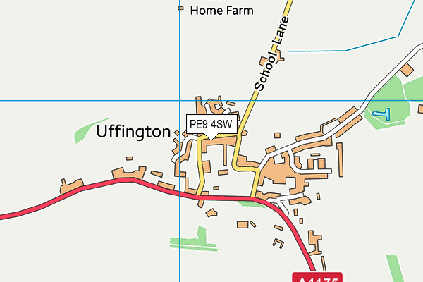 PE9 4SW map - OS VectorMap District (Ordnance Survey)