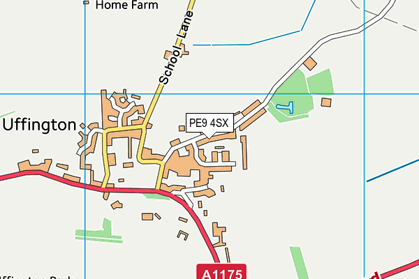 PE9 4SX map - OS VectorMap District (Ordnance Survey)