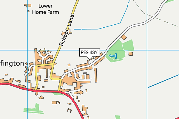 PE9 4SY map - OS VectorMap District (Ordnance Survey)