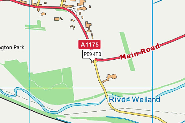 PE9 4TB map - OS VectorMap District (Ordnance Survey)