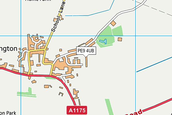 PE9 4UB map - OS VectorMap District (Ordnance Survey)