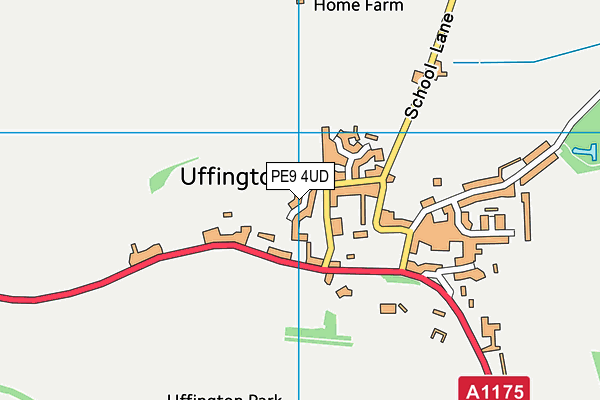 PE9 4UD map - OS VectorMap District (Ordnance Survey)