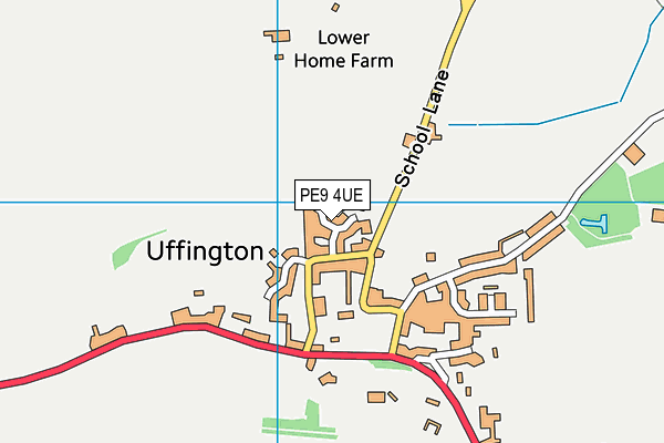 PE9 4UE map - OS VectorMap District (Ordnance Survey)