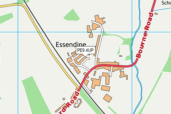 PE9 4UP map - OS VectorMap District (Ordnance Survey)