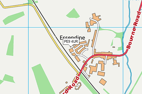 PE9 4UR map - OS VectorMap District (Ordnance Survey)