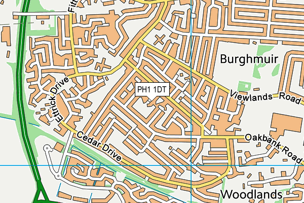 PH1 1DT map - OS VectorMap District (Ordnance Survey)
