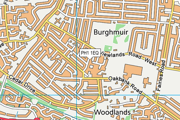 PH1 1EQ map - OS VectorMap District (Ordnance Survey)