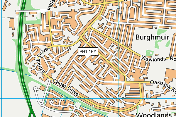 PH1 1EY map - OS VectorMap District (Ordnance Survey)
