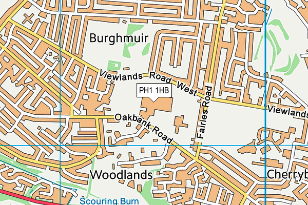 PH1 1HB map - OS VectorMap District (Ordnance Survey)