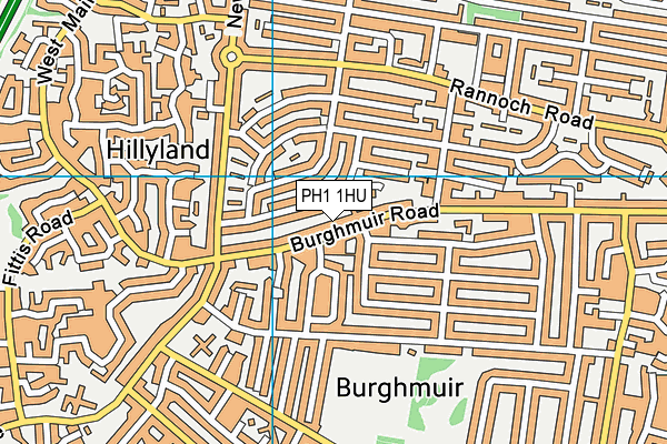 PH1 1HU map - OS VectorMap District (Ordnance Survey)