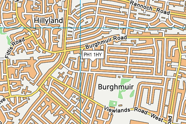 PH1 1HY map - OS VectorMap District (Ordnance Survey)