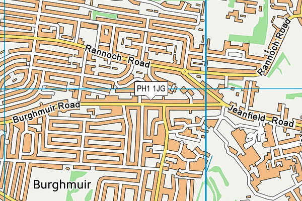 PH1 1JG map - OS VectorMap District (Ordnance Survey)