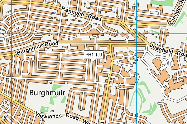 PH1 1JJ map - OS VectorMap District (Ordnance Survey)