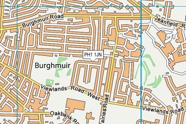 PH1 1JN map - OS VectorMap District (Ordnance Survey)