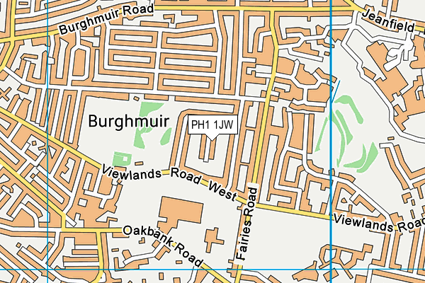 PH1 1JW map - OS VectorMap District (Ordnance Survey)