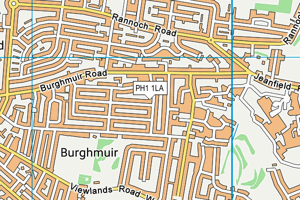 PH1 1LA map - OS VectorMap District (Ordnance Survey)