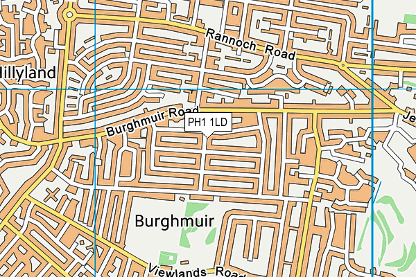 PH1 1LD map - OS VectorMap District (Ordnance Survey)