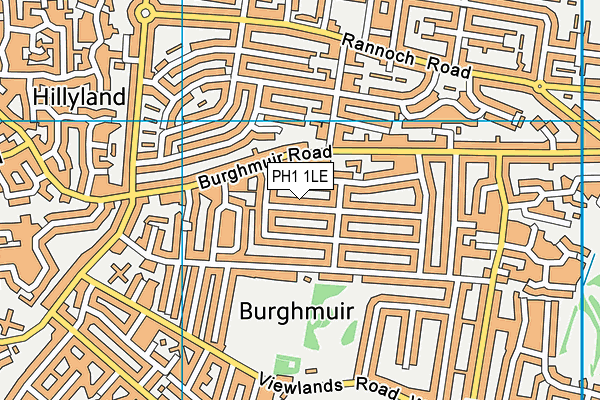 PH1 1LE map - OS VectorMap District (Ordnance Survey)