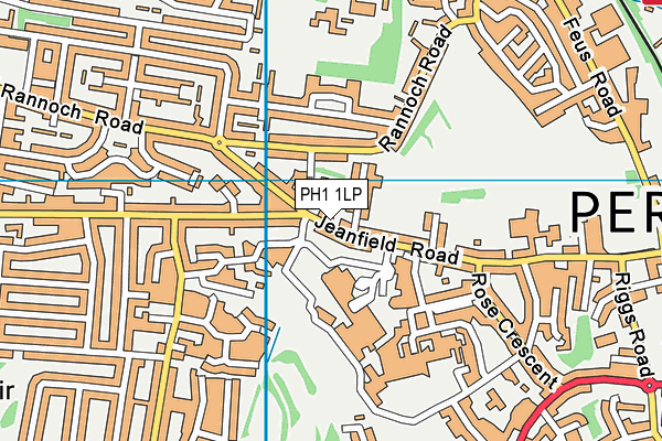 PH1 1LP map - OS VectorMap District (Ordnance Survey)