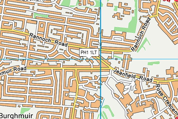 PH1 1LT map - OS VectorMap District (Ordnance Survey)