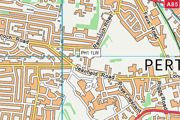 PH1 1LW map - OS VectorMap District (Ordnance Survey)