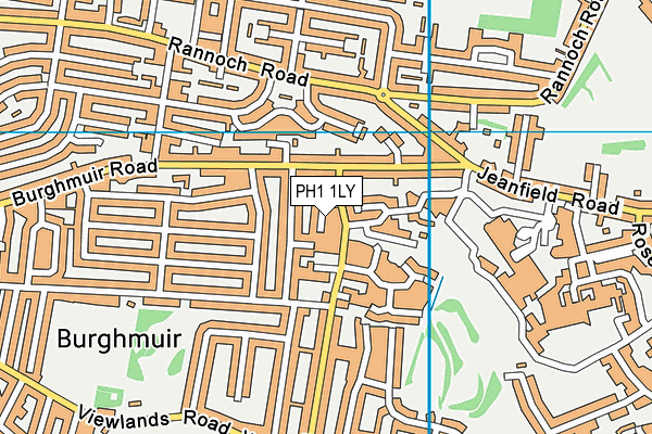 PH1 1LY map - OS VectorMap District (Ordnance Survey)