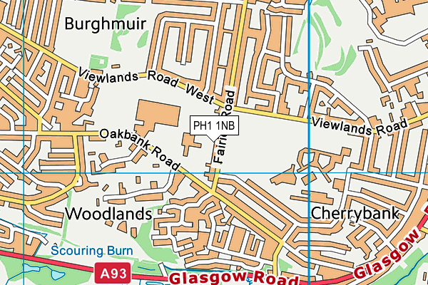 PH1 1NB map - OS VectorMap District (Ordnance Survey)