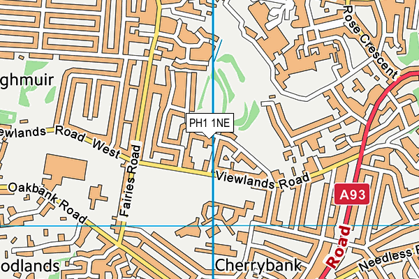 PH1 1NE map - OS VectorMap District (Ordnance Survey)