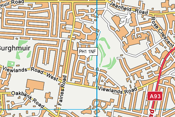 PH1 1NF map - OS VectorMap District (Ordnance Survey)