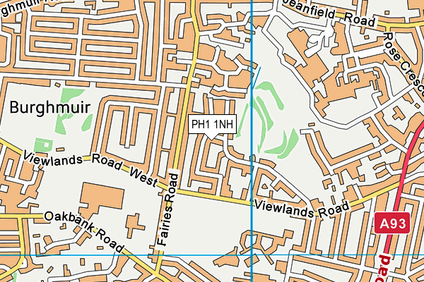 PH1 1NH map - OS VectorMap District (Ordnance Survey)