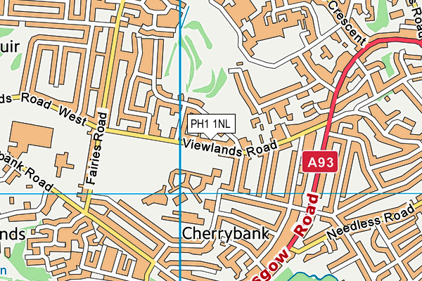 PH1 1NL map - OS VectorMap District (Ordnance Survey)