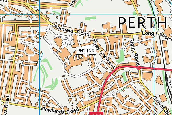 PH1 1NX map - OS VectorMap District (Ordnance Survey)