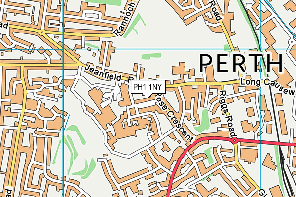 PH1 1NY map - OS VectorMap District (Ordnance Survey)