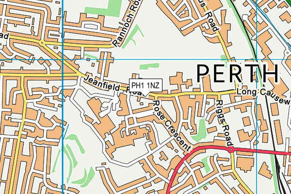 PH1 1NZ map - OS VectorMap District (Ordnance Survey)