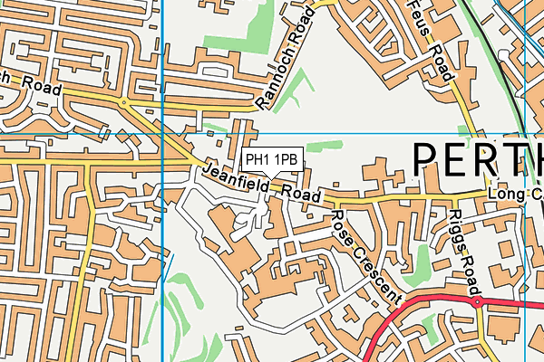 PH1 1PB map - OS VectorMap District (Ordnance Survey)