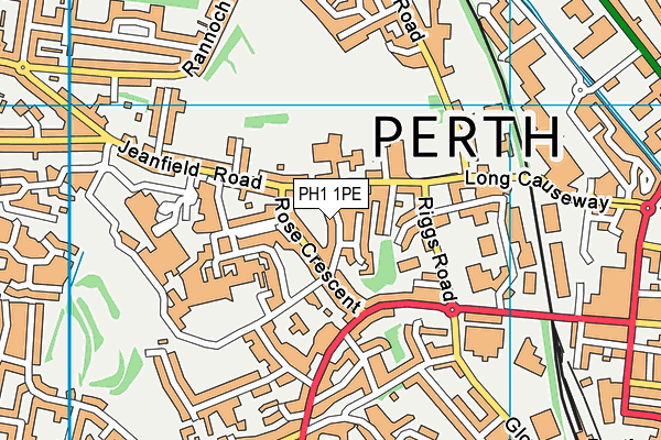 PH1 1PE map - OS VectorMap District (Ordnance Survey)