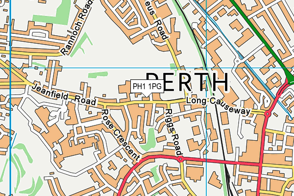 PH1 1PG map - OS VectorMap District (Ordnance Survey)