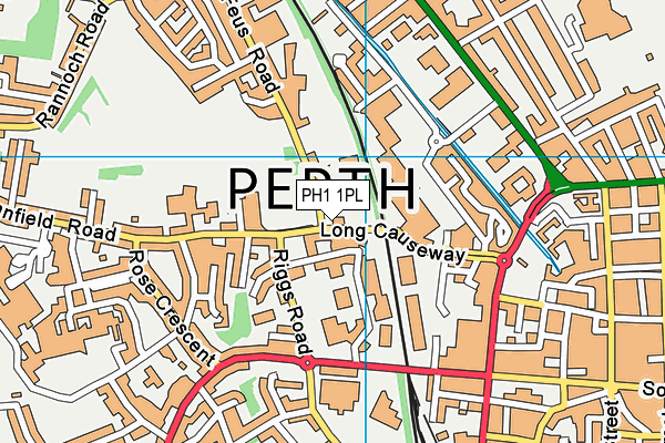 PH1 1PL map - OS VectorMap District (Ordnance Survey)