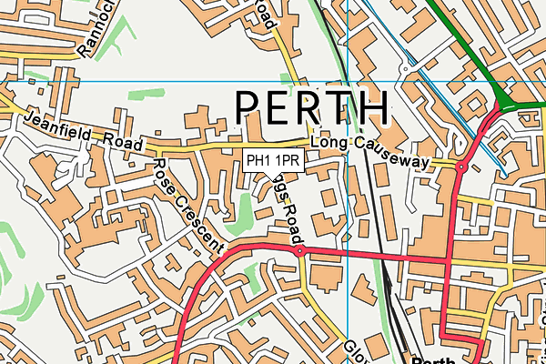 PH1 1PR map - OS VectorMap District (Ordnance Survey)