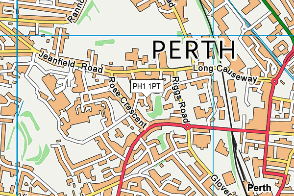 PH1 1PT map - OS VectorMap District (Ordnance Survey)