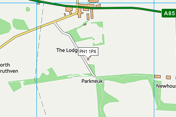 PH1 1PX map - OS VectorMap District (Ordnance Survey)