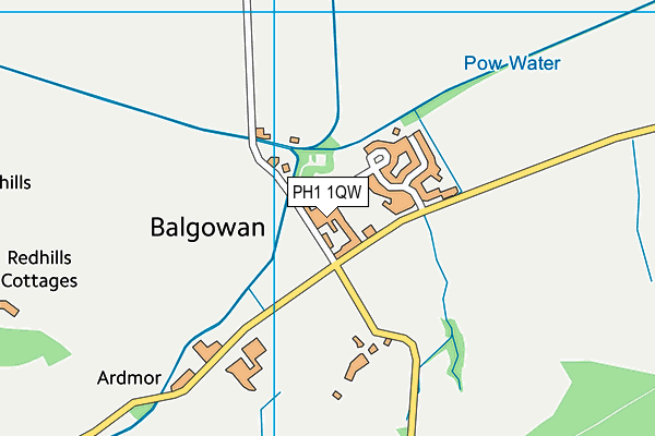 PH1 1QW map - OS VectorMap District (Ordnance Survey)