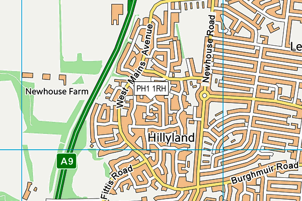 PH1 1RH map - OS VectorMap District (Ordnance Survey)