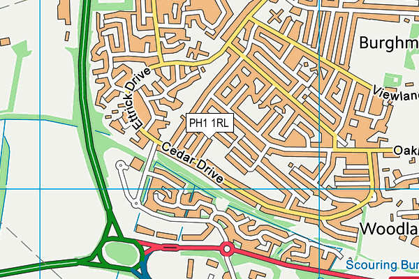 PH1 1RL map - OS VectorMap District (Ordnance Survey)