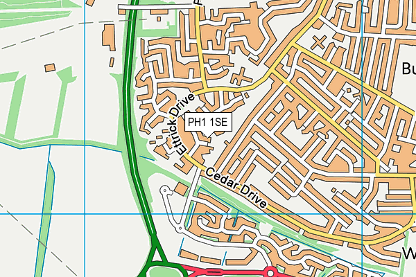 PH1 1SE map - OS VectorMap District (Ordnance Survey)
